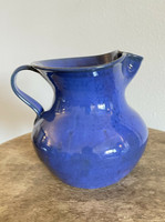 Nell Cole Graves Blue Large Pitcher North Carolina Art Pottery Jugtown Seagrove
