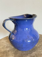 Nell Cole Graves Blue Large Pitcher North Carolina Art Pottery Jugtown Seagrove