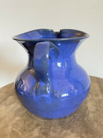 Nell Cole Graves Blue Large Pitcher North Carolina Art Pottery Jugtown Seagrove