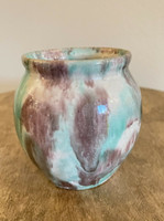 CC Cole Small Multicolored Vase Urn Pot North Carolina Pottery