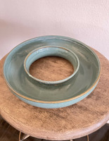 Neolia Cole Green Art Pottery Flower Ring Chip n Dip Sanford NC North Carolina