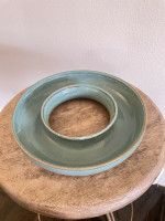 Neolia Cole Green Art Pottery Flower Ring Chip n Dip Sanford NC North Carolina