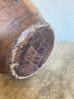 Antique 19th Century Redware Ovoid Jug w/ Glazed Drip Design 10" Tall