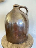 19th Century Albany Slip Jug - Great Condition New York Northeast Stoneware