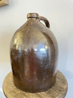 19th Century Albany Slip Jug - Great Condition New York Northeast Stoneware
