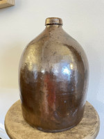 19th Century Albany Slip Jug - Great Condition New York Northeast Stoneware