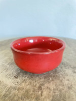 Ben Owen III Mini Bowl 1 Chinese Red Seagrove North Carolina Pottery Urn Vase