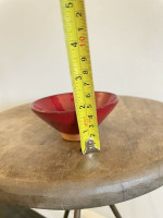 Ben Owen III Mini Bowl 2 Chinese Red Seagrove North Carolina Pottery Urn Vase