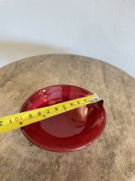 Ben Owen III Mini Bowl 2 Chinese Red Seagrove North Carolina Pottery Urn Vase