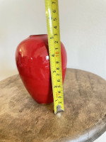 Ben Owen III Small Chinese Red Seagrove North Carolina Pottery Urn Egg Vase