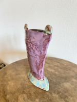 Vintage Pink Ornate North Carolina Art Studio Pottery