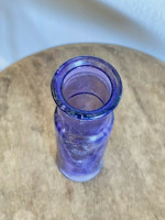 6.75" Amethyst Purple Round Wide Mouth Bottle Late 1800's-1900's