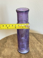 6.75" Amethyst Purple Round Wide Mouth Bottle Late 1800's-1900's