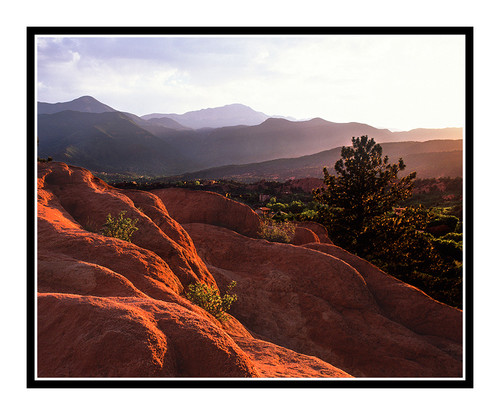 Pikes Peak over Garden of the Gods in Colorado Springs, Colorado 316