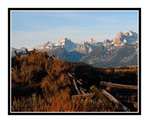 Grand Tetons with Fence in Wyoming 1082