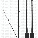 Zenaq Ikari Jig FB64-5 Over Head Jigging Rod - Fish Head