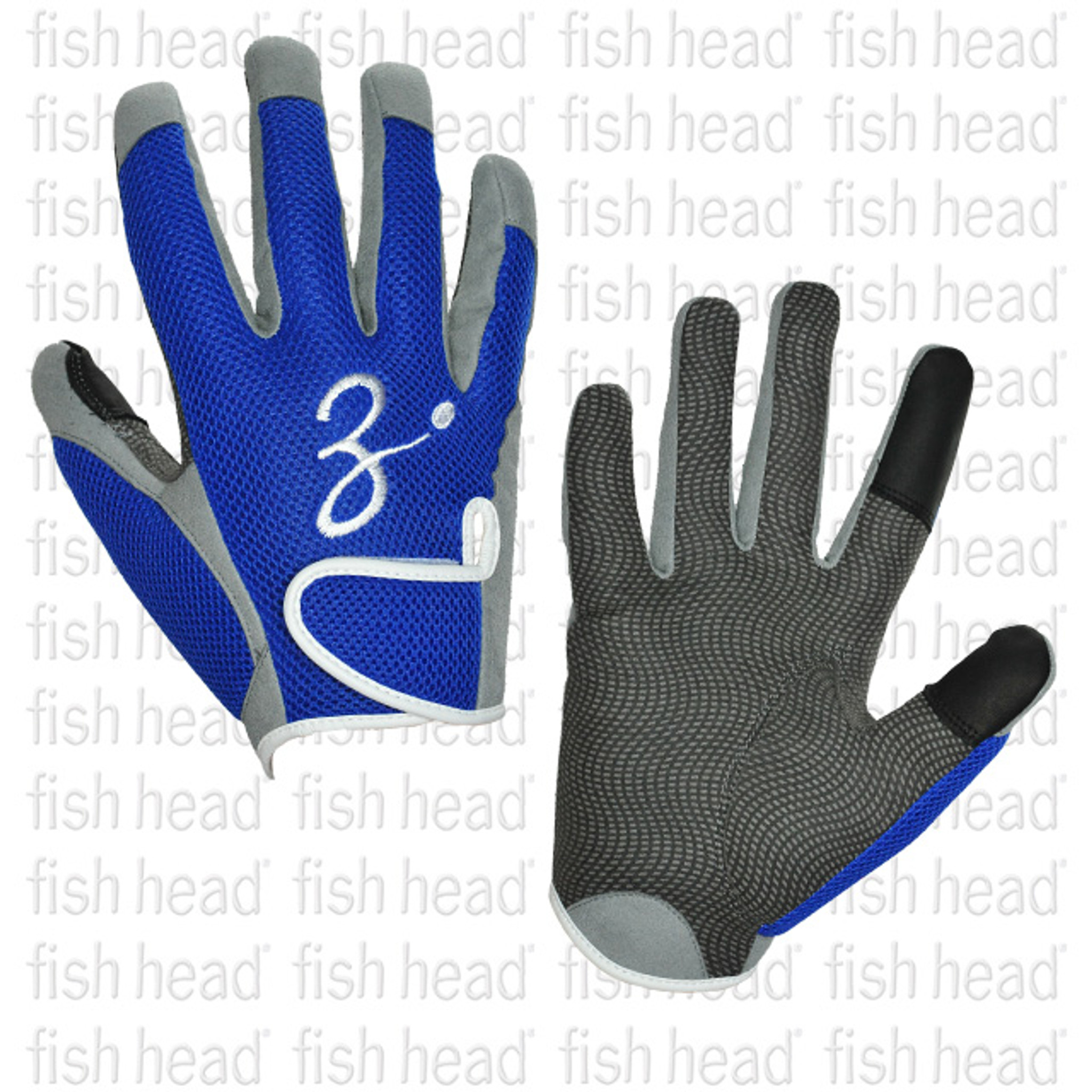 Zenaq 3D Casting Glove Blue - Fish Head