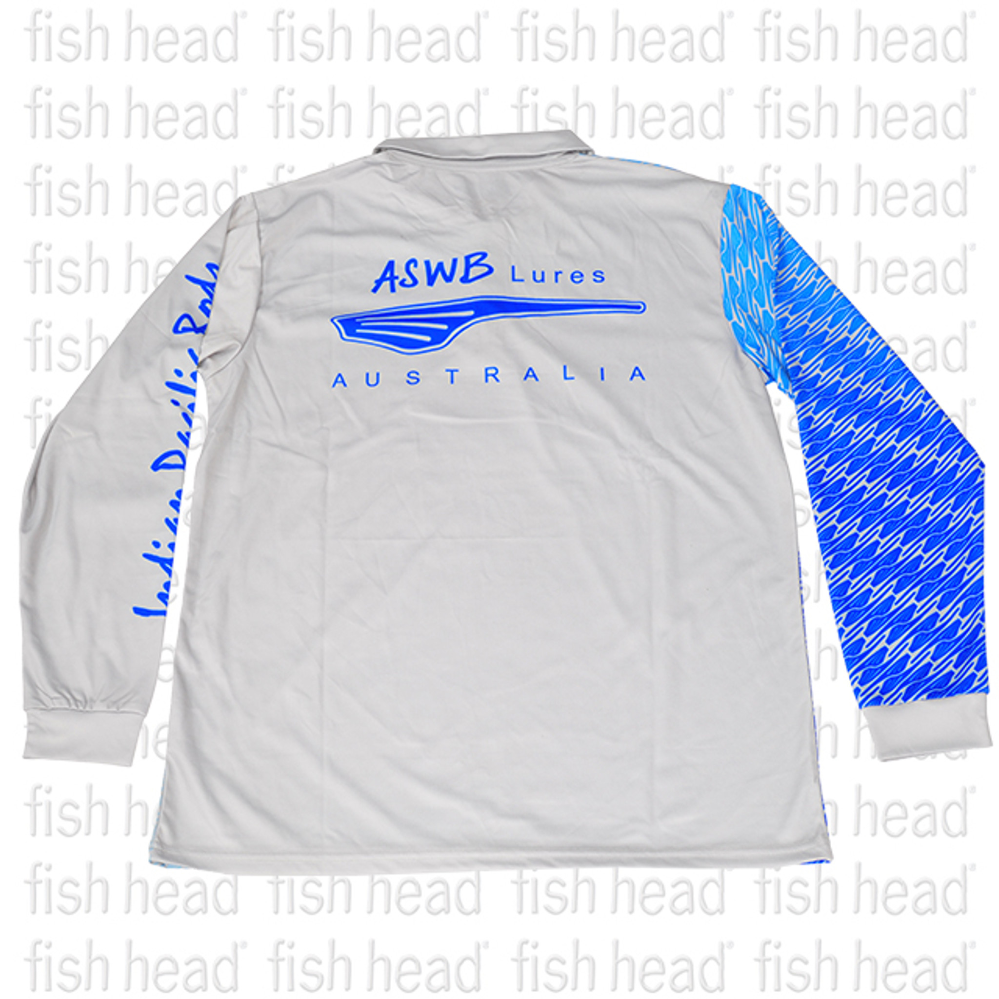 ASWB Long Sleeve Shirt Grey Wing - Fish Head