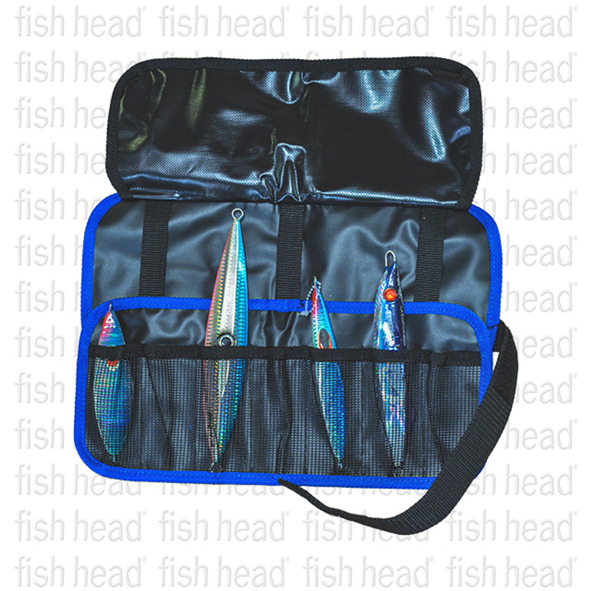 Shout! Fisherman's Tackle Adjustable Rolling Jig Bag (Color: Blue