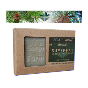SUPERFAT Natural Handcrafted Soap 6 oz bar, Limited Edition, Woods SUPERFAT Natural Handcrafted Soap 6 oz bar, Limited Edition, Woods