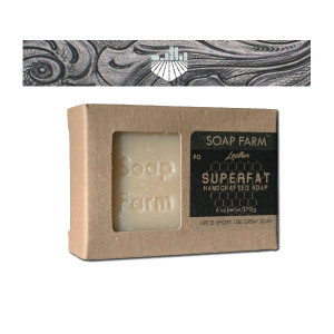 SUPERFAT Natural Handcrafted Bar Soap 6 oz Bar Leather SUPERFAT Natural Handcrafted Bar Soap 6 oz Bar Leather