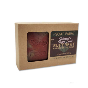 Cabernet and crushed grape seed Handcrafted Superfat Soap, 6 oz bar Cabernet and crushed grape seed Handcrafted Superfat Soap, 6 oz bar
