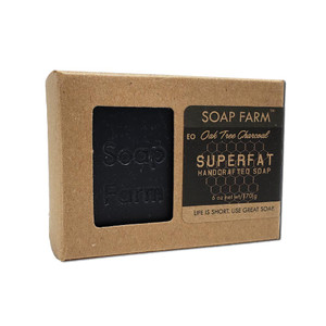 Superfat Cold Process Soap, 6 oz bar, Charcoal