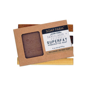 Superfat Soap, 6 oz. bar and Reclaimed Wood Soap Dish, Handmade Superfat Soap, 6 oz. bar and Reclaimed Wood Soap Dish, Handmade