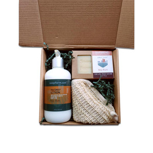 Soap Farm Bath Gift Box Shipper in Bay Rum Soap and Lotion Set Soap Farm Bath Gift Box Shipper in Bay Rum Soap and Lotion Set