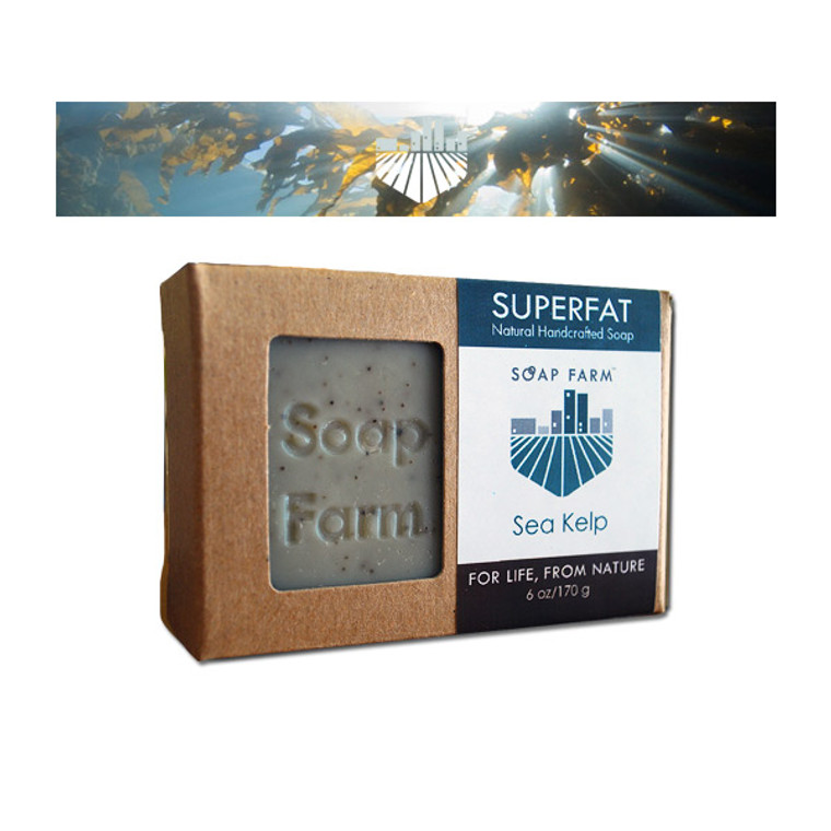 Superfat Soap in Sea Kelp 6 oz bar