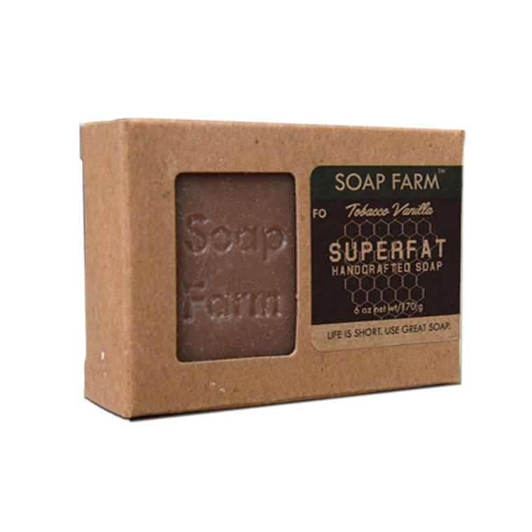 Superfat Handcrafted Soap 6 oz bar Tobacco Vanilla