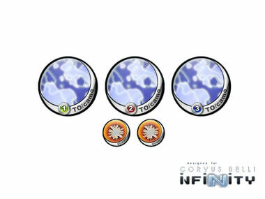 Infinity: Tokens - TO-Camo Blue 40mm (5)