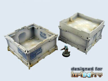 Infinity: Terrain- District 5 Guard House (1) 28-30 mm Scale