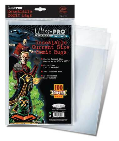 Current Size 6-7/8 X 10-1/2 Resealable Comic Bags