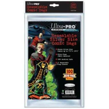 Silver Size 7-1/4 X 10-3/8 Resealable Comic Bags