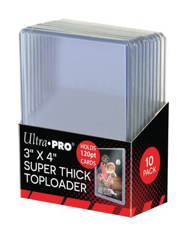 Ultra Pro Toploaders: 3" X 4" Super Thick 120pt (10ct)