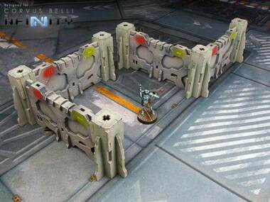 28mm Sci-Fi Terrain: District 5 Walls, Straight