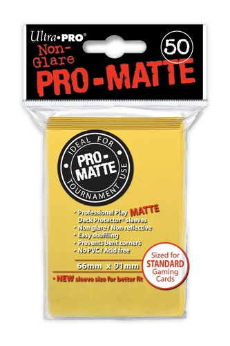 Pro-Matte Standard Deck Protectors: Yellow (50ct)
