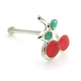 20x Silver Cherry Straight Ball Back - in Box