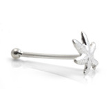 20x Silver Straight Ball Back Shapes - in Box