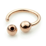 9ct Rose Gold Micro Circular Barbell - 1mm