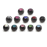 Black Steel Gem Ball -1.2mm-2.5mm-Aqua