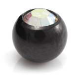 Black Steel Gem Ball -1.2mm-2.5mm-Lt Rose