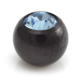 Black Steel Gem Ball -1.2mm-2.5mm-Sapphire