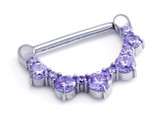 Round Gem Steel Nipple Clicker
