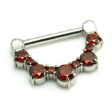 Round Gem Steel Nipple Clicker