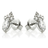 Steel Gem Caeli Cluster Stud Earrings (Pair)