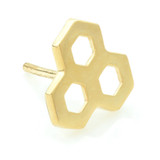 Sterile - TL - 14ct Gold Honeycomb Threadless Attachment (sold individually)