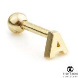TL - 14ct Gold Micro Letter Bar