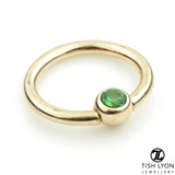 TL - 14ct Gold Emerald BCR - 1.2mm